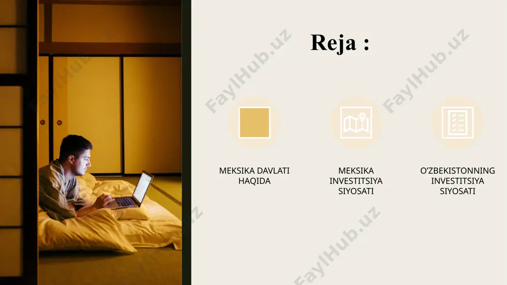 dagi tanqidiy pozitsiyasi haqidagi doimiy xavotirlar qo'shildi. hukumatdan oladi (3,5 mlrd. dollarga baholanadi). asosiy investor davlatlar investitsiyalar asosan aqsh, ispaniya, kanada va germaniyadan keladi. ishlab chiqarish (ayniqsa, avtomobilsozlik), moliya va sugʻurta xizmatlari, chakana va ulgurji savdo, aloqa sohalari muhim xorijiy investitsiyalar jalb etuvchi tarmoqlardir. xorijiy investitsiyalar asosan aqsh chegarasiga qo'shni shaharlarda (ko'plab yig'ish zavodlari joylashgan) hamda poytaxtda to'plangan. yucatan yarim oroli o'zining kuchli turizm sanoati tufayli katta xorijiy investitsiyalarni ham oladi. mamlakatga to'g'ridan-to'g'ri investitsiyalar oqimi yirik xalqaro guruhlarning kelishi va ketishiga qarab keskin o'zgarib turadi. biznes yuritish meksika jahon bankining “ biznes yuritish” bo‘yicha so‘nggi reytingida 190 mamlakat ichida 60-o‘rinni egalladi., 2020-yilda nashr etilgan bo'lib, o'tgan yilga nisbatan olti o'rinni yo'qotdi. so'nggi yillarda amalga oshirilgan eng yirik sarmoyalardan biri 2021 yilda argentina fintech uala tomonidan meksikaning abc capital bankini sotib olishdir. biroq, bitim qiymati oshkor etilmagan. 2019 2020 2021 yil to'g'ridan-to'g'ri investitsiyalar oqimi (million aqsh dollari) 34,411 27 934 31 …