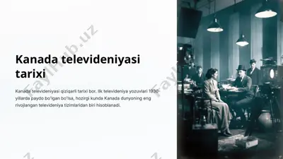 kanada televideniyasi tarixi — PPTX