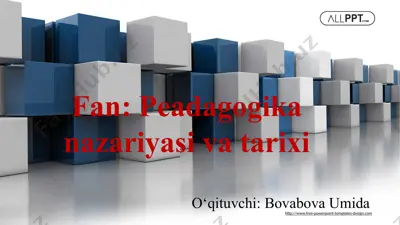 temuriylar davrida madaniyat va ta’lim-tarbiya — PPTX