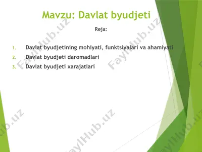 davlat byudjeti — PPTX