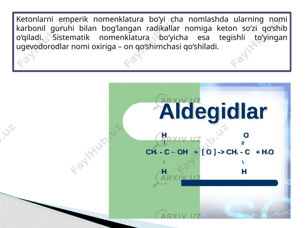aldegid va ketonlarning olinish usullari - Page 5