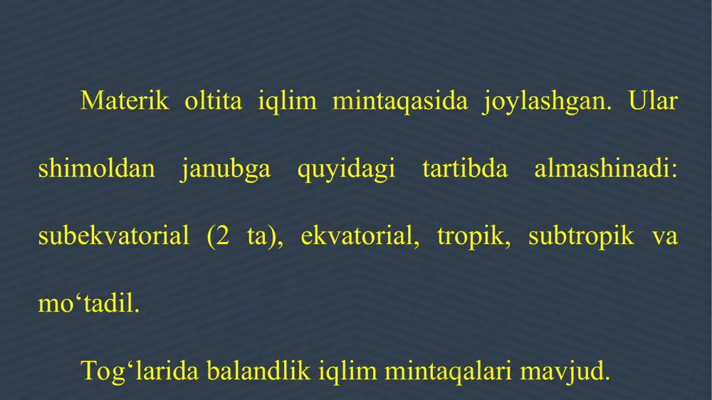 iqlimi va ichki suvlari (janubiy amerika) 6-sinf - Page 3