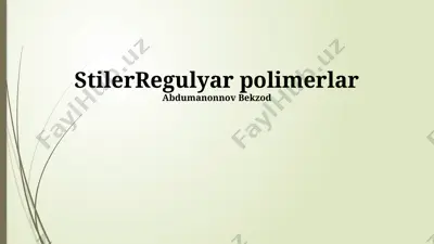 muntazam polimerlar — PPTX