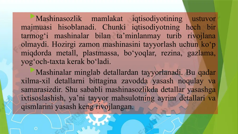 mashinasozlik majmuasi asosiy tarmoqlari - Page 5