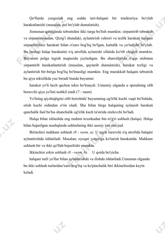 х упраж​нений- м: terra-sport, 2002. 8. karimov м.к. xoreografiya mashqlari va badiiy gimnastika. o'quv qo'llanma. t.:2003. 9. каримов м.к. упражнения хореографии, художествен​ной гимнастики и народные игры. o'quv qo'llanma. т.:2005.