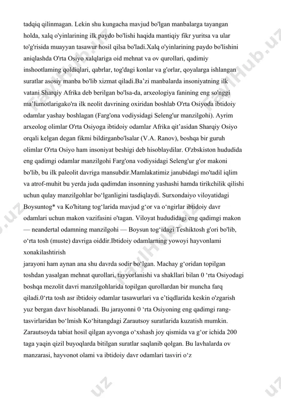 oldi mashqlari (ovga tayyorgarlikni tekshirish, ovga ruhiy va jismoniy shaylanish) vazifasini o‘tagan hamda jiddiy o'ziga xos kichik marosim shaklida uyushtirilgan. bu o'yin jarayonida ibtidoiy odamlar o'ljaga yaqinlashishni, so'ngra uni osongina qo'lga tushirishni o‘rganishgan,buning uchun niqob kiyib, hayvon qiyofasiga kirishgan, uning yurish-turishlari, xatti-harakatlari mashq qilingan, ularning tovush chiqarishlari o'rganilgan. aynan ana shunday o‘yinlar jarayonida yoshlarni ham ov qilishga o'rgatishgan. shu bois u o‘ziga xos maktab vazifasini o‘tab, bir tomondan, ovchilik mahoratini o'stirishga yordam bergan bo'lsa, ikkinchi tomondan, ularda taqlid qilinadi. milliy o’yinlar milliy tarbiya. navro‘z shodiyonalarini qishloqda, qir-adirlar bag‘rida kutib olishning zavqi boshqacha. ayniqsa, ushbu ayyomda o‘ynaladigan milliy o‘yinlarimizda o‘zgacha fayz, mantiq bor. chillak, qoqma (quvlashmachoq), arqon tortish, ko‘pkari kabi o‘yinlar bolalarda jamoa uchun qayg‘urish, iroda, mardlik, jasurlik tuyg‘ularini tarbiyalasa, to‘ptosh, halinchak uchish kabi o‘yinlar qizlarning bo‘sh vaqtlarini mazmunli o‘tkazishlariga yordam beradi. ota-bobolarimiz bu o‘yinlarni bejiz o‘ylab topishmagan. besh-o‘n nafardan bo‘lib, ikki jamoaga bo‘linib o‘ynaladigan qoqma bolalardan chaqqonlik, epchillikni talab qiladi. …