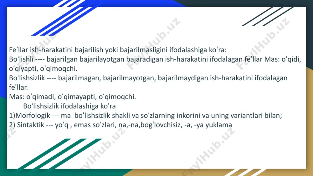 feʼlning grammatik kategoriyalari - Page 5