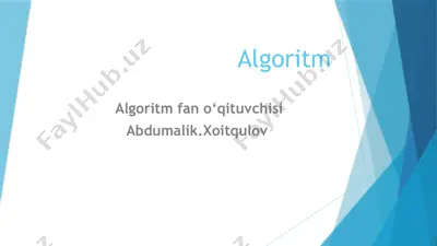 algoritm — PPTX