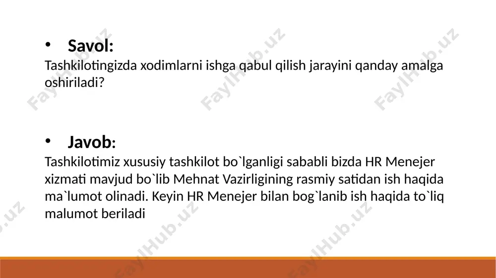 kadrlarni ishga qabul qilish jarayoni haqida suhbat - Page 3