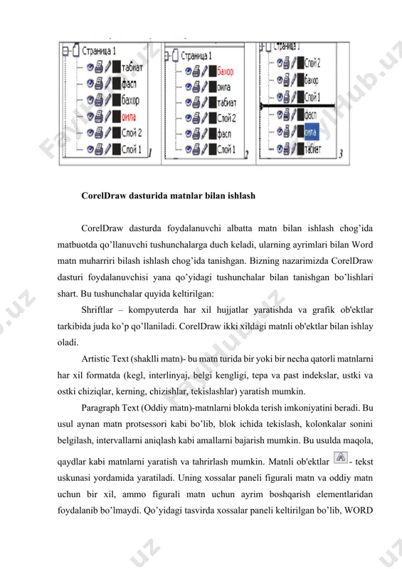 stili, shrift formati kabi paramеtrlarini formatlash bandidan vizual holatda o’zgartirishimiz mumkin. shuningdеk har bitr simvolni muayyan burchakka «og’dirish» ham mumkin. buning uchun «абзас» bandining «сдвиг» maydonida kеrakli burchak koeffitsiеntini kiritish zarur. image3.png image4.png image5.png image6.png image7.png image8.png image9.png image10.png image11.png image1.png image2.png