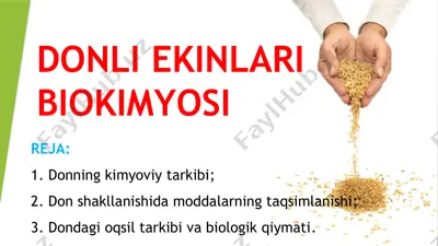 donli ekinlar biokimyosi — PPTX