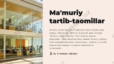 ma'muriy tartib-taomillar — PDF