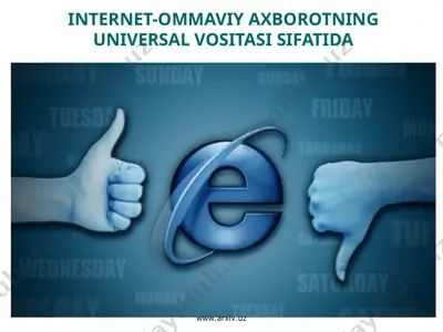 internet-ommaviy axborotning universal vositasi sifatida — PPT