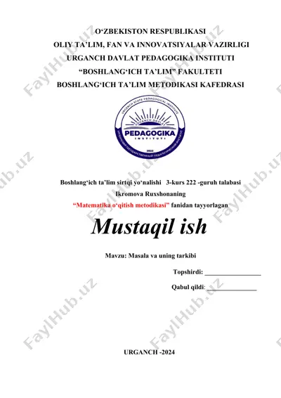 boshlang‘ich ta’lim metodikasi — DOCX
