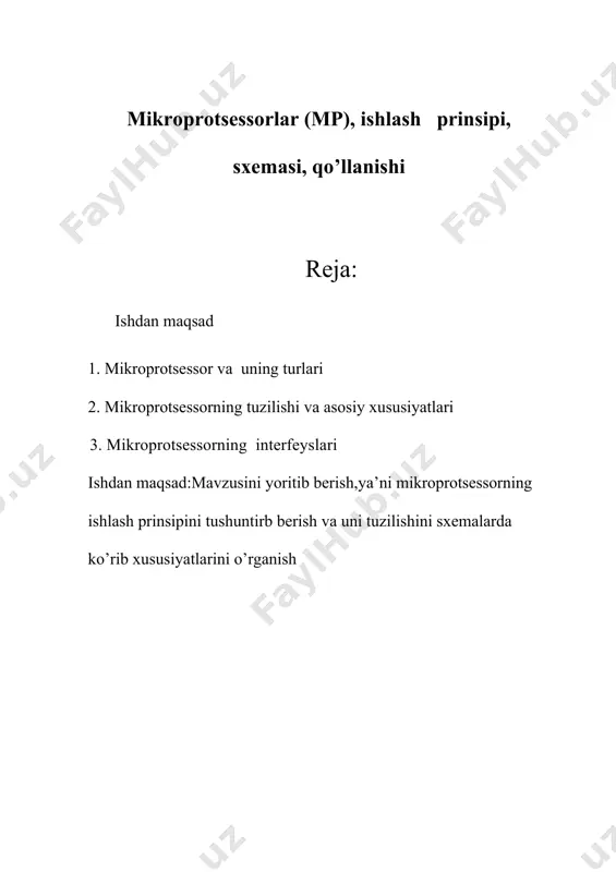 adir. mikroprotsessorlar tezligini takt chastotasi belgilaydi. bir turdagi mikroprotsessorlar turli takt chastotasi bilan ishlab chiqarilishi ham mumkin. shu sababdan takt chastotasiga qarab mikroprotsessorning bahosi va unumdorligi har xil bo‘ladi. takt chastotasi megagerslarda (mgs) o‘lchanadi. misol uchun, pentium mikroprotsessori 75 mgs-dan 200 mgs takt chastotasi o‘rtasidagi farq taxminan 2.5 marta kattadir. mikroprotsessorning nomi, odatda takt chastotasi bilan yuritiladi. misol uchun, pentium f75 mrs. mikroprotsessorning ichki elementar operatsiyalarining bajarish tezligini takt chastotasi bildiradi. boshqa-boshqa mikroprotsessor modellari bir xil komandalarni (misol uchun, qo‘shish va ko‘paytirish) turli sondagi taktlar bilan bajaradi. mikroprotsessorning yuqori modellarida bu komandalar kamroq taktlar bilan amalga oshiriladi. shu erda, ba’zi bir firmalar (amd, gyrix) markirovkalari chalkashtiruvchi sonlardan foydalanishiga e’tibor berish kerak. misol uchun, amv5x86/133mgs mikroprotsessori faqat intel-80486(dx4) mikroprotsessori bilan o‘xshash, lekin uning unumdorligi eng sodda pentium/75 mgs kabidir. hozirda ishlab chiqarilayotgan kompyuterlarning ko‘p qismi pentium, yuqoriroq quvvatli kompyuterlar esa — pentium-4 mikroprotsessorlarga asoslangandir. faqat kompyuterning eng arzon modellarigina 486dx4 yoki …