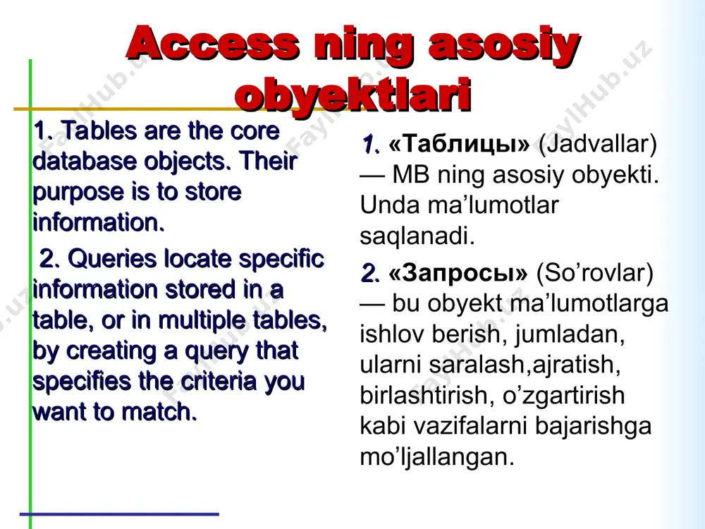 ms access ma’lumotlar bazasi - Page 5