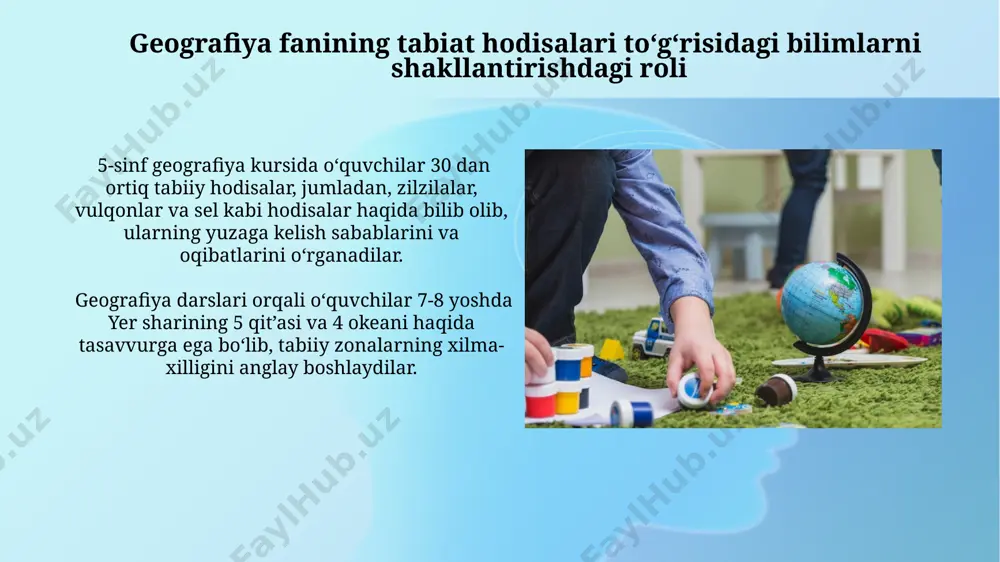 geografiya fanini boshlang‘ich sinf oʻquvchilari moddiy dunyoqarashini shakllantirish - Page 5