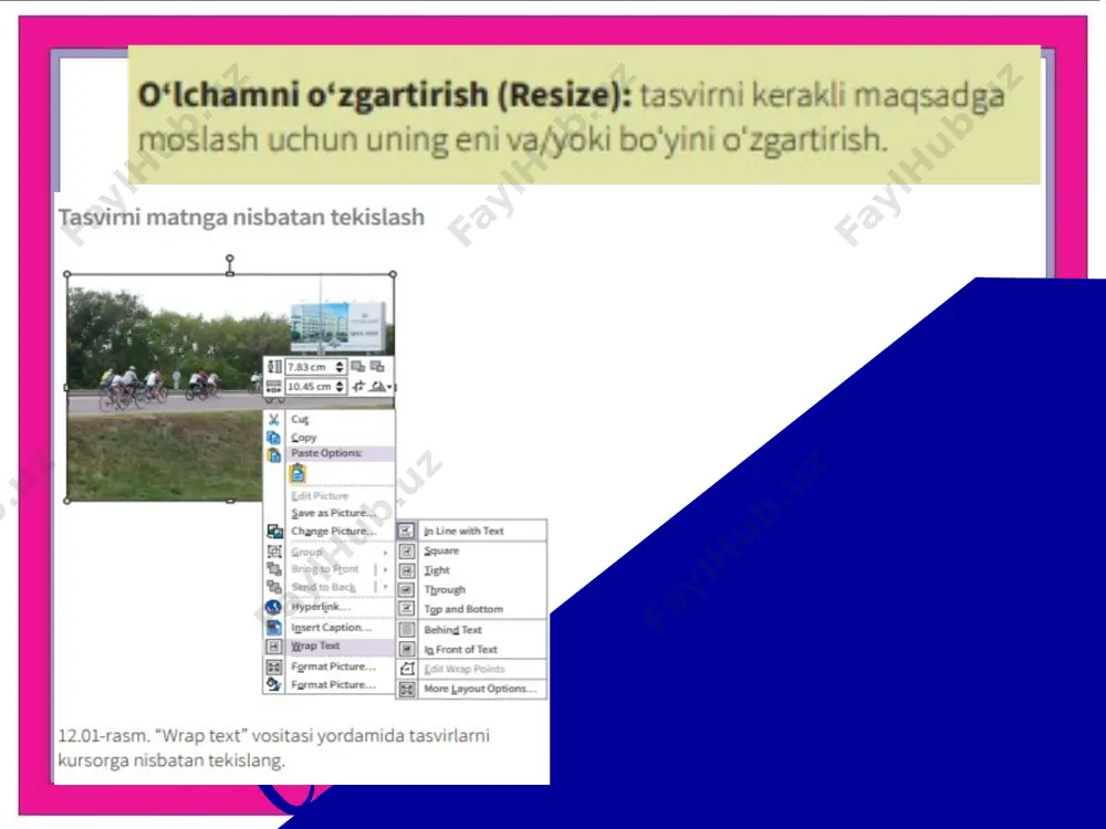 tasvirlarni joylashtirish va tahrirlash - Page 3