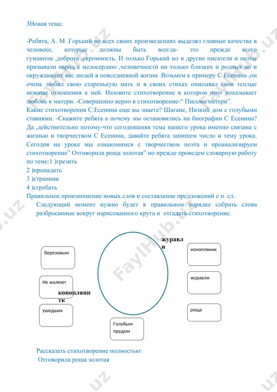 открытый урок по русской литературе - Page 5