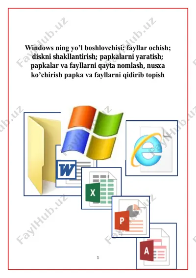 windows operatsion tizimi — PDF