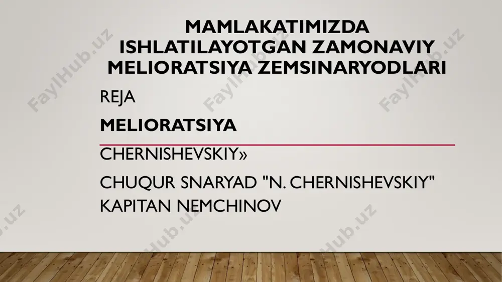 r uchun zararli tuzdarni chiqarib tashlash; terassalar, sel toʻsgich inshootlar, suv tutgich tuproq koʻtarmalar, suv yigʻgich kanallar va boshqa yordamida yer usti oqar suvlar bilan tuproq yuvilishi va oqib ketishini bartaraf etish); agrotexnik m. (irrigatsiya eroziyasiga yoʻl qoʻymaslik maqsadida yerni haydash va sugʻorishda yoʻnalishlarni oʻzgartirib turish; shoʻrlangan yerlarni oʻzlashtirishda koʻp yillik oʻsimliklardan koʻproq foydalangan holda almashlab ekishni qoʻllash; qumli tuproklarga sideratlar ekish; qumli tuproqlarni gillash va boshqalar); oʻrmon xoʻjaligi m.si (ihota oʻrmonzorlari tashkil qilish va eroziyaga qarshi maxsus daraxtzorlar barpo etish singari tadbirlar bilan shamol va suv taʼsirida yuz beradigan tuproq eroziyasini bartaraf etish). https://uz.wikipedia.org/wiki/lotin_tili • m. usullari yerni tubdan yoki kapital yaxshilash ishlaridan iborat. sugorish tizimlari esa yerlarga zarur miqdorda va kerakli muddatlarda suv berishni taʼminlovchi, uzok, muddatga moʻljallangan inshootlardir. kollektor-drenaj tarmogʻi ortiqcha grunt suvlarini muntazam chikarib tashlashni taʼminlaydi. m.ning barcha turlarini birgalikda qoʻllash yaxshi samara beradi. yer maydonlari m.si, ayniqsa quruq iqlimli mintaqalarda, iqlimni oʻzgartirishga ham olib keladi, …