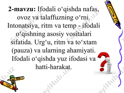 ifodali o‘qish — PPTX
