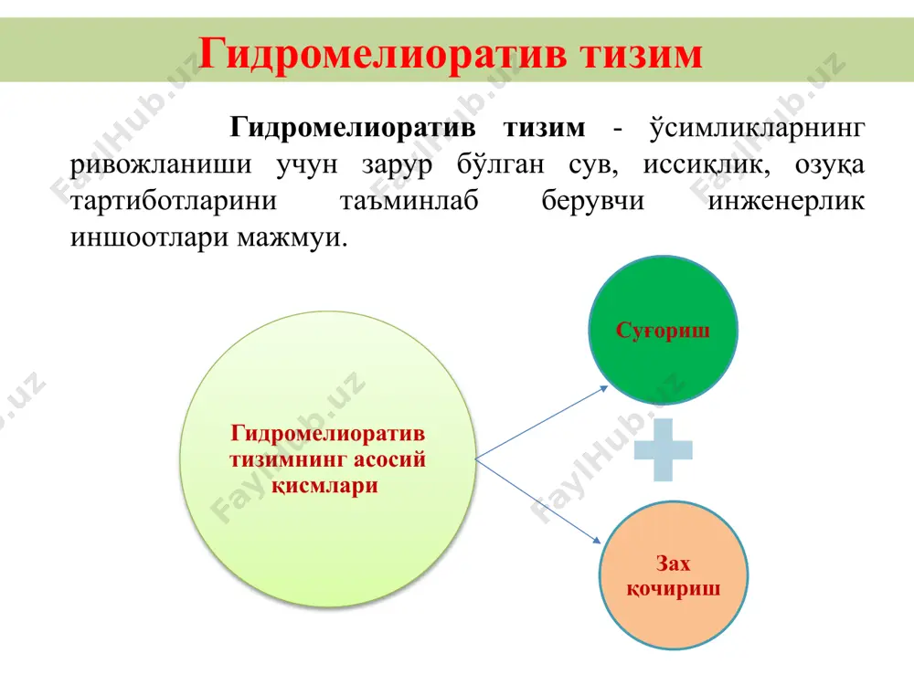ҳобчалар ва қултиқларга бўлинмасдан оқишлиги канал ўзани тўғри чизиқли йўналишда бўлиши каналнинг ушбу қисмидаги нишаблиги унинг ўртача нишаблиги билан бир хил бўлиши канал кўндаланг кесимининг кўриниши тўғри геометрик шаклда ва мустаҳкам, хар хил ўтлардан тоза бўлиши саёзликлар ва сувнинг турғун ҳолати бўлмаслиги юқори ва патски бьефда оқимига таъсир этувчи иншоотлар бўлмаслиги. гидропостларнинг жойлашиш схемаси сув объектларидаги гидрометрик ишларнинг таркиби гидрологик станция ва постларни жиҳозлаш; чуқурлик ўлчаш ишлари; сув сатҳи кузатиш; сув сатҳи нишаблигини кузатиш; ҳарорат режимини ўрганиш; оқизиқлар оқими ва ҳажмини аниқлаш; оқизиқларнинг механик таркибини аниқлаш; сувнинг ранги, тиниқлиги, зичлиги ва кимёвий таркибини кузатиш. сув ўлчаш жойларининг турлари жиҳозланиши бўйича: дистанцион оддий (рейкали, свайли, аралаш). маълумотни узатувчи ўзи ёзгич гидрологик кузатиш жойи барча гидрометрик ишлар махсус гидрологик кузатиш жойида олиб борилади. сув манбаининг (дарё, канал) ўлчамига боғлиқ ҳолда гидрологик кузатиш жойининг таркиби қуйидагилардан иборат: сув ўлчаш ишларини олиб боришга мўлжалланган гидрометрик кўприк (ёки беланчак, сол). сув сатҳини ўлчовчи сув ўлчаш …