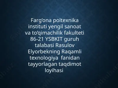 ta’lim portallarining raqamli manbalari — PPTX