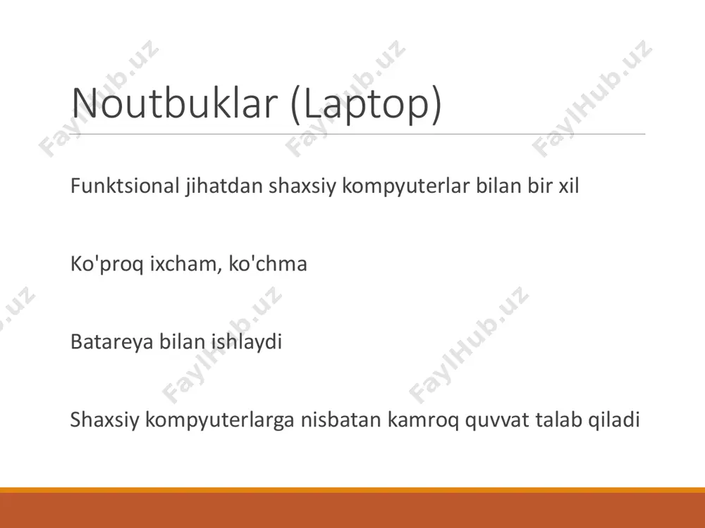 server https://studfile.net/preview/5535278/page:6/ https://studfile.net/preview/5535278/page:6/ mainframes jismoniy o'lchamlari va hisoblashlari bo'yicha ham katta kompyuterlar ular juda ko'p sonli foydalanuvchilarni qo'llab-quvvatlaydi asosan juda katta hajmdagi ma'lumotlarni saqlash va qayta ishlash uchun foydalaniladi yuqori darajadagi tijorat kompyuterlarini unchalik kuchli bo'lmagan kompyuterlardan ajratish uchun mainframe atamasi ishlatilgan superkompyuterlar ilmiy va muhandislik dasturlarida katta ma'lumotlar bilan ishlaydigan va juda katta miqdordagi hisob-kitoblarni amalga oshirishda foydalaniladi. juda tez ishlaydi (@ 1 trillion operatsiya / soniya) bugungi kunda eng tezkor, eng arzon va kuchli kompyuter mavjud ilova ob-havoni prognoz qilish, harbiy dasturlar, elektron dizayn va boshqalarni o'z ichiga oladi. kompyuterlarning xususiyatlari tezlik - mips aniqlik ishonchlilik - inson aralashuvi yo'q saqlash hajmi mips (million instruction per second) soniyaga million instruktsiya shaxsiy kompyuter tuzilishi tashqi qurilmalar. tizim blokidan tashqaridagi qurilmani (klaviatura, sichqoncha, monitor, printer, tashqi modem, skaner va boshqalar) va uning ichida joylashgan qurilmalarni (disk drayverlari, qurilmalar kontrollerlari, ichki faks- modemlar va h.k,.) o'z ichiga oladi. ichki qurilmalar kompyuter …