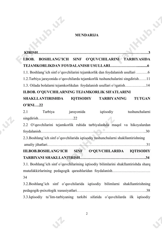 ebratishi uchun qanday sharoit kerak bo‘lsa, hammasini yaratib berishga harakat qilyapmiz va bu yo‘ldan aslo to‘xtamaymiz. ta’lim sifatini oshirish – yangi o‘zbekiston taraqqiyotining yakkayu yagona to‘g‘ri yo‘lidir. yusuf xos hojib bobomiz aytganlaridek: “zakovat bor joyda ulug‘lik bo‘ladi, bilim bor joyda buyuklik bo‘ladi”. shuning uchun ushbu sohada boshlagan islohotlarimizni davom ettirishimiz, ta’lim dargohlariga borib, o‘qituvchi va murabbiylar bilan ko‘proq muloqot qilib, o‘quv-tarbiya ishlari sifatini oshirish bo‘yicha ular qo‘ygan masalalarni birgalikda hal etishimiz kerak.[footnoteref:1] [1: o‘zbekiston respublikasi prezidenti shavkat mirziyoyevning oliy majlisga murojaatnomasi. 2022-yil toshkent ] bugungi kunda farzandlarimizning ilmiy dunyoqarashini shakllantirish, ma’naviy olamini yuksaltirish, ularni milliy va umuminsoniy qadriyatlar ruhida tarbiyalash masalasi biz uchun eng dolzarb vazifa bo‘lib, ayniqsa, hozirgi murakkab va taxlikali zamonda milliy o‘zligimiz azaliy qadriyatlarimizga yot va begona bo‘lgan turli xil xurujlar, yoshlarimizning ongi, qalbini egallashga qaratilgan g’arazli intilishlar tobora kuchayib borayotgan barchamizni yanada xushyor va ogoh bo‘lishga da’vat etishi tabiiydir. hozirgi kunda bolalarni ilmiy dunyoqarashini xalqimizning milliy …