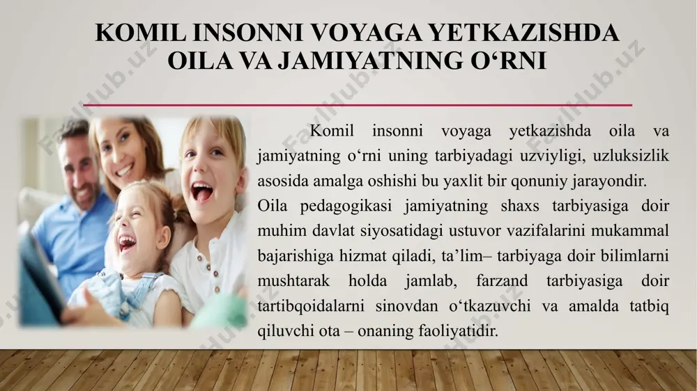 ‘bekning qarashlarida bolaning bilim olishiga bo‘lgan qiziqishi havasini oshirishda u tarbiyalanayotgan muhit muhim o‘rin egallaydi. shunday ekan, avvalambor bola tarbiyasida oila muhitini to‘g‘ri tashkil qilish darkor. unsurul maoniy kaykovus «qobusnoma» pandnomasida keltirilgan ma’lumotlar unsurul maoniy kaykovus «qobusnoma» pandnomasida o‘z farzanding sening haqingda qanday bo‘lishini tilasang, sen ham ota-onang haqida shunday bo‘lgil, nedinkim sen ota-onang haqida ne ish qilsang, farzanding ham sening haqingda shundoq ish qilur, chunki farzand mevaga, ota-ona mevali daraxtga o‘xshaydir» deb yoshlarni ota-onasini hurmat qilishga e’zozlashga, mehr-oqibatli bo‘lishga da’vat etadi. ota-ona o‘z farzandi uchun hatto o‘limga ham tayyorligini ta’kidlaydi. har bir farzand oqil va dono bo‘lsa, ota-ona mexr-muxabbatini ado etmakdin bosh tortmaydi. muhammad sodiq qoshg‘ariy «odob as-solixan» asarida oila haqida muhammad sodiq qoshg‘ariy «odob as-solixan» asarida uylanadigan yigit nikohdan oldin uylanmoqchi bo‘lgan qizini ko‘rmog‘i, uylanadigan qizining bokira bo‘lmog‘i hamda to‘rt narsa umrda, qomatda, molda va nasabda erdan past va to‘rt narsada, husnda va jamolda, xulqda, adabda va iffatda …