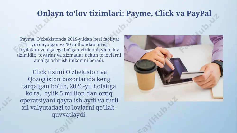 onlayn to'lov tizimlari: payme, click va paypal - Page 4