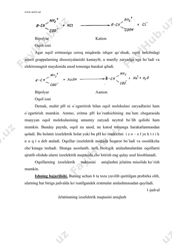 hiqariladi. uglevodlar uglevodlar o`simlik va hayvonot dunyosida keng tarqalgan organik birikmalardir. biosferadagi boshqa hamma organik birikmalarni birgalikda hisoblaganda ham uglevodlar ko`plik qiladi. bunga sabab α-glyukozaning polimerlari — kraxmal, sellyuloza va glikogenlarning juda keng tarqalganidir. uglevodlar turli-tuman vazifalarni bajaradi, ba`zilari moddalar almashinuvi prosessida energnya manbai bo`lib xizmat qilsa, boshqalari ho`jayraning eng muhim komponentlari — nuklein kislotalar va kofermentlar tarkibiga kiradi. ko`pchilik murakkab uglevodlar o`simlik va bakteriyalar hujayra qobiqlarining asosiy tarkibiy qismini tashkil etadi va hayvonlar organizmida oqsillar bilan birgalikda hujayralararo bo`shliqlarni to`ldiradigan sementlovchi modda vazifasini bajaradi. uglevodlar uch gruppaga bo`linadi: 1. monosaxaridlar yoki monozalar. 2. oligosaxaridlar (bulardan tabiatda ko`proq disaxaridlar uchraydi). 3. polisaxaridlar — monosaxaridlar asosida hosil bo`lgan yuqori molekulyar biologik polimerlar. monosaxaridlar — eng oddiy uglevodlar bo`lib, tuzilishi va xossalari jihatidan aralash funksiyali birikmalardir. ular molekulasida bir vaqtning o`zida gidroksogruppa va aldegid yoki keton gruppalari bo`ladi. shu sababli ular ichki poluasetallar hosil qilib, ochiq zanjirli va siklik ko`rinishlarda uchraydi. monosaxaridlarning …