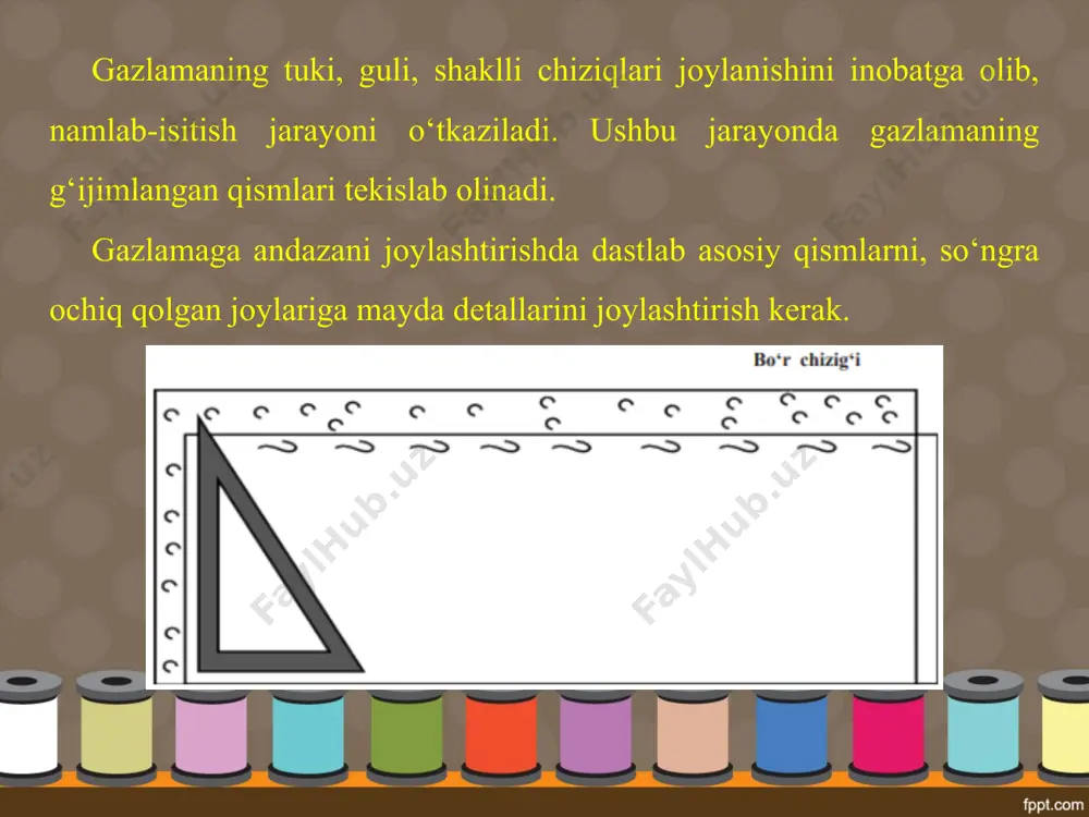 gazlamani bichishga tayyorlash va bichish 5-sinf - Page 3