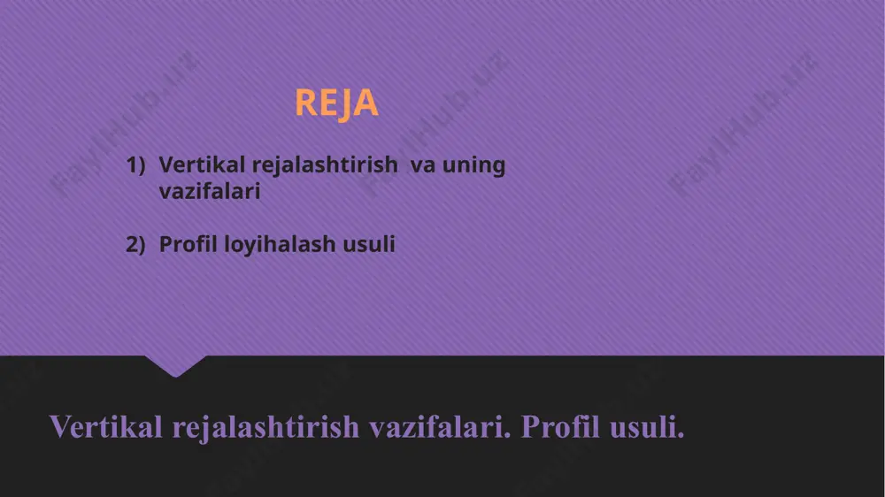ug'diradi. qiyaliklarning qo'shni profillar bilan mos kelmasligi, yuzaning rejalangan shakldan kam bo'lib qolishi kabi xatoliklarni to'g'irlash doim qiyinchilik tug'diradi va ayrim hollarda ko'pgina profillarni qaytadan loyihalashni talab qiladi. profil loyihalash metodi image2.jpg image3.png image4.jpeg /docprops/thumbnail.jpeg