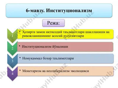 iqtisodiy ta'limning zamonaviy rivojlanishi — PPTX