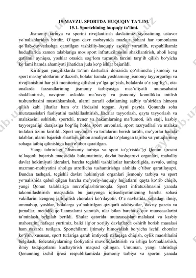 sportda huquqiy ta’lim — DOCX