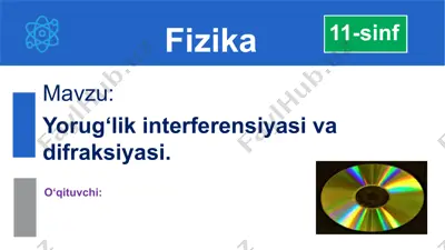 yorug‘lik interferensiyasi va difraksiyasi — PPTX