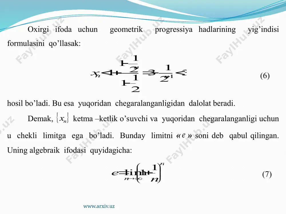 ikkinchi ajoyib limit va e soni - Page 4