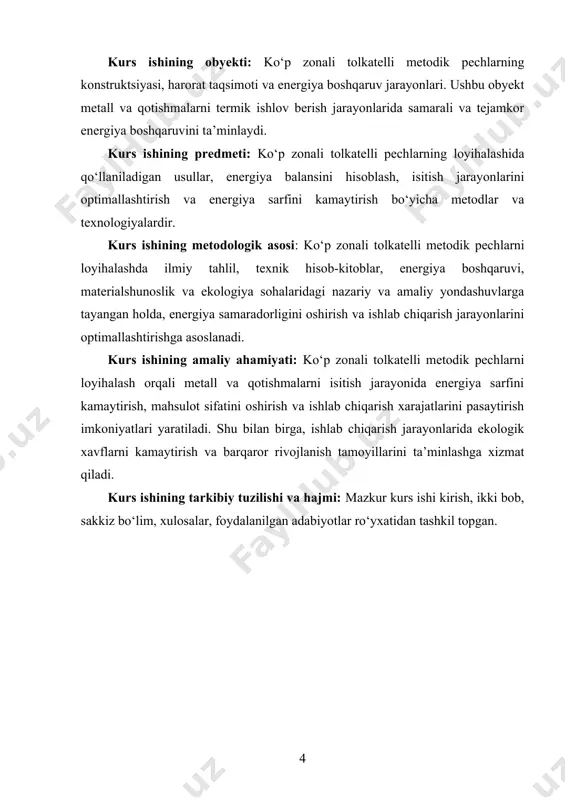 ermik ishlov berish jarayonlarida – toblash, suxtalash, yumshatish va normalizatsiya qilish kabi operatsiyalarni bajarishda bu pechlar muhim rol o‘ynaydi. metall buyumlarning mustahkamlik va elastiklik kabi xossalarini belgilangan darajada saqlab qolish uchun, har bir bosqichda zarur bo‘lgan harorat va vaqt rejimini aniq nazorat qilish talab etiladi. bu vazifani ko‘p zonali pechlar o‘zining avtomatlashtirilgan boshqaruv tizimi orqali mukammal bajaradi. elektronika sanoatida ko‘p zonali to‘lkatelli pechlar mikrosxemalar, yarimo‘tkazgich materiallar va sensor qurilmalarning ishlab chiqarishida keng qo‘llaniladi. bu sohada aniqlik va barqarorlik juda muhim ahamiyat kasb etadi, chunki kichik harorat o‘zgarishlari ham mahsulot sifatiga salbiy ta’sir ko‘rsatishi mumkin. ko‘p zonali pechlar esa har bir zonadagi haroratni doimiy nazorat ostida ushlab turish imkonini beradi va natijada yuqori aniqlikdagi elektron komponentlar ishlab chiqarish imkoniyati tug‘iladi. shu bilan birga, keramika sanoatida ham bu pechlarning o‘rni beqiyosdir. keramik materiallar va buyumlar tayyorlashda ular sinchkovlik bilan belgilangan harorat rejimiga muhtoj bo‘ladi. ko‘p zonali to‘lkatelli pechlar yordamida keramik plitalar, texnik …