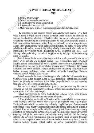 sotsial munosabatlar — PDF