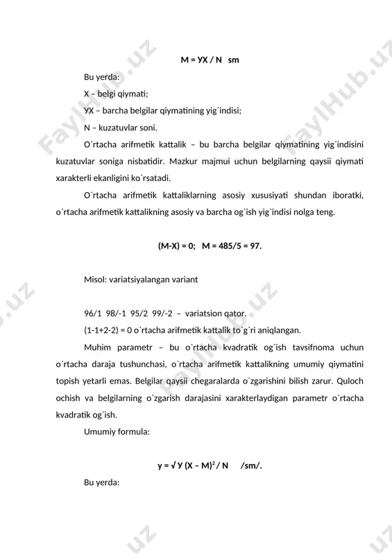 antropometrik belgilarning taqsimlanishi va o’zgarish qonunlari - Page 5