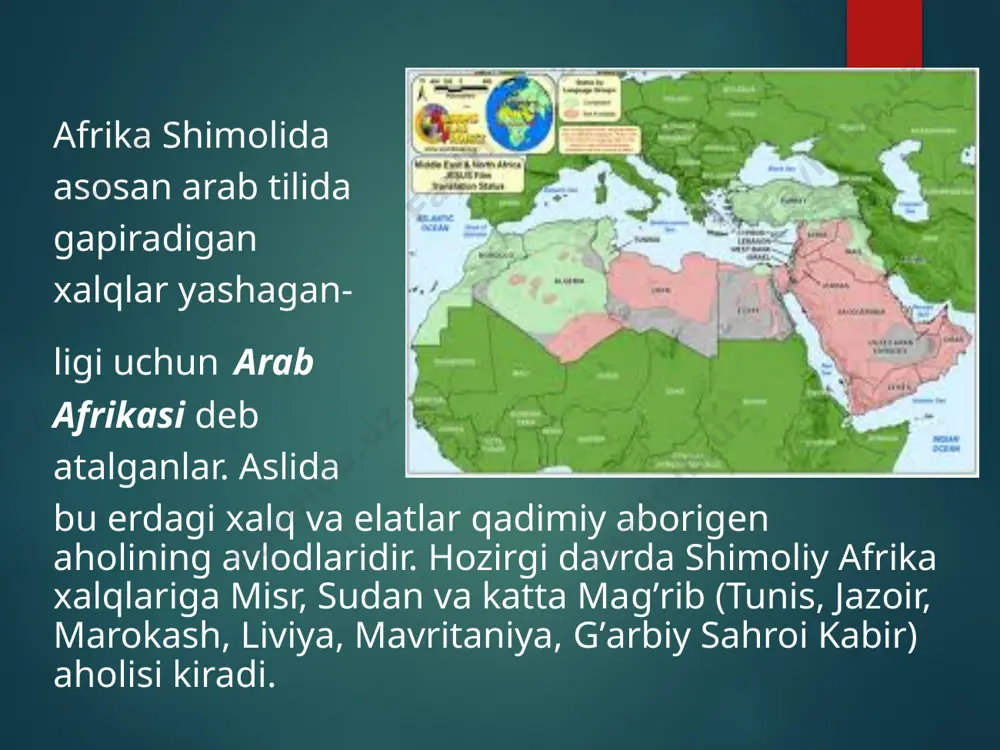 taqillikka erishgan va o’z davlotini rеspublika dеb e’lon qilgan sudanliklar (qadimgi nubiya) misrliklar singari yuqori madaniyat yaratgan elatlardan. nubiya to’g’risidagi dastlabki ma’lumotlar eramizdan avvalgi iii ming yilliklarda misr solnomalarida tilga olindi. eramizdan avvalgi xvi-xix asrlarda hatto nubiyaning ancha qismi misr provintsiyasi hisoblangan. bir-ikki asrdan kеyin bu еrda mustaqil napata davlati paydo bo’ldi va eramizdan avvalgi ix asrga kеlib nil vodiysini bosib olib, qisqa davr ichida misr ustidan hukmronlik qiladi. www.arxiv.uz kеyinchalik sudanda quldorlik mеroe davlati tashkil topadi. eramizning vi asrlarida хristian dini tarqalib,o’rta asrdagi nubiya davlotining rasmiy dini dеb e’lon qilinadi. nubiyada arablar xiii asrdan boshlab bir-ikki asr davomida asta sеkin arab tilini tarqatib, хristianlikni siqib chiqaradi, islom dini hukmron bo’ladi. sharqiy sudandagi sеnnarе va darg’urе sultonliklarida arab tili uzoq davrlarigacha faqat musulmon allomalari, saroy va zodagonlar tili bo’lib kеlgan, aholini ko’pchiligi xix asr boshlarida ham o’z ona tilida gapirganlar. sudan musulmon sultonliklarida xvi-xvii asrlarda quldorlik to’zimi saqlanib feodalizm munosabatlari …