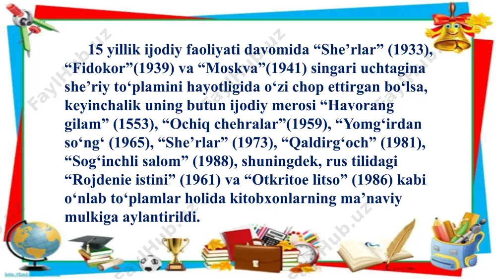 ular fikr-mulohazalari asosida yana qayta ko‘rib, asarini mukammallashtira boradi. 1940-yilda esa uni “o‘zbek adabiyoti” (hozirgi “sharq yulduzi”) jurnalida e’lon qiladi. dostonni sinchiklab o’qish esa shuni ko‘rsatadiki, unda shoir hamma zamonlar uchun dolzarblik qimmatini yo‘qotmagan fan va diniy fanatizm, fan va diniy aqidaparastlik o‘rtasidagi kurash mavzusini asos qilib olgani ko‘zga tashlanadi. shoir sulton jo‘ra mohir tarjimon ham edi. u tatar xalq shoiri abdulla to‘qayning bolalarga atalgan “echki bilan qo‘y haqida ertak” asarini o‘zbekchaga o‘girib, bolalar adabiyotimizni qardosh xalqlar mumtoz asarlari hisobiga boyitdi. sulton jo‘ra so‘zi bilan ishi bir inson edi. shu sababli ikkinchi jahon urushi boshlanib, fashistlar xalqimizning boshiga olamshumul kulfat solganda ko‘ngillilar safida janggohga otlandi. qalam-u qurol bilan jang qiladi. otishmalar ostida okoplarda “chavandoz”, “pulemyotchi ovozi”, “to‘pchi muhammad”, “nayzamiz”, “berlin aptekasida”, “qahramon qo‘chqor”, “sog‘inib”, “jahon seni olqishlar” singari ikkinchi jahon urushi davridagi o‘zbek harbiy she’riyatining sara namunalarini yaratdi. ularda o‘zbek jangchilarining jasoratini kuylab, g‘alabaga ishonchlarini mustahkamladi. sulton jo‘ra 1943-yilning 14-noyabrida …