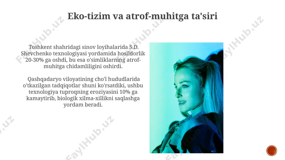 alanuvchi ma'lumotlarini samarali boshqarish imkoniyatini beradi va samarqand viloyatida keng qo'llanilmoqda. s.d. shevchenko texnologiyasidan foydalanib yaratilgan bu dasturiy ta'minot, 256-bitlik shifrlash algoritmini qo'llab, ma'lumotlarning xavfsizligini ta'minlaydi va andijon shahridagi banklarda muvaffaqiyatli sinovdan o'tgan. muhandislik echimlari s.d. shevchenko texnologiyalari asosida ishlab chiqilgan yangi dasturiy ta'minot yordamida 30% ga energiya tejashga erishildi, bu esa iqtisodiy jihatdan 15 million so'm tejashni ta'minladi. "muhandislik echimlari" bo'limi 50 dan ortiq mutaxassisni o'z ichiga olib, toshkent va samarqand shaharlarida 20 dan ziyod yirik loyihalarni amalga oshirdi. kelajakdagi rivojlanish istiqbollari texnologiyaning rivojlanishi natijasida 2030-yilga borib, energiya samaradorligi 15% ga oshishi va atrof-muhitga taʼsiri 20% ga kamayishi kutilmoqda, bu esa andijon viloyatiga ijobiy taʼsir koʻrsatadi. s.d. shevchenko texnologiyalari yordamida oʻzbekistonning 5 ta yirik shaharida 2025-yilga qadar 1000 dan ortiq yangi ish oʻrinlari yaratilishi kutilmoqda. s.d. shevchenko texnologiyalari haqida umumiy ma'lumot ushbu texnologiyalar, suv resurslaridan oqilona foydalanishni nazarda tutgan holda, qoraqalpogʻiston va xorazm viloyatlaridagi qurgʻoqchil sharoitlarda ham 30% gacha …
