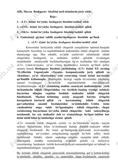 boshqaruv hisobi tizimlari — DOC