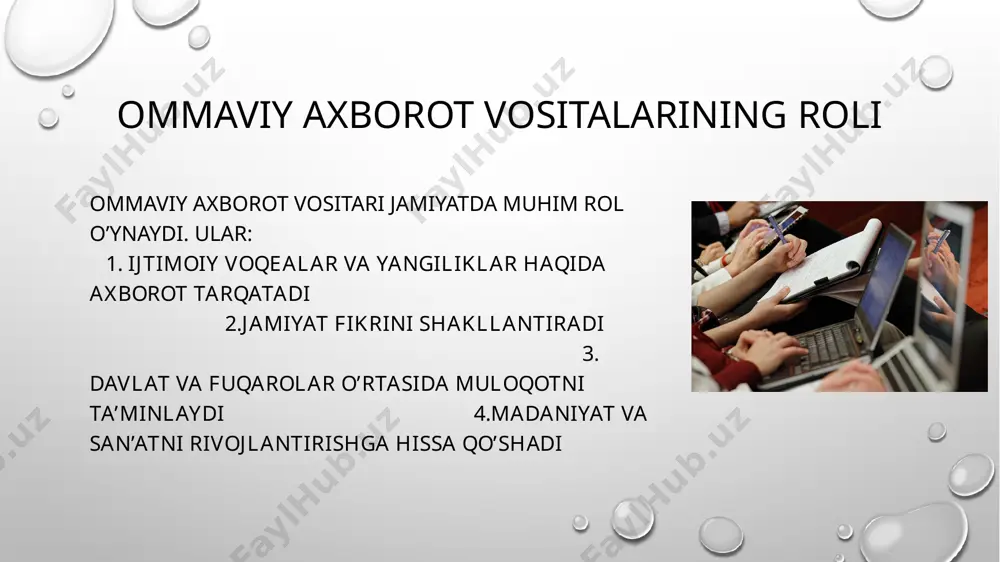 ommaviy axborot vositalarining faoliyati - Page 5