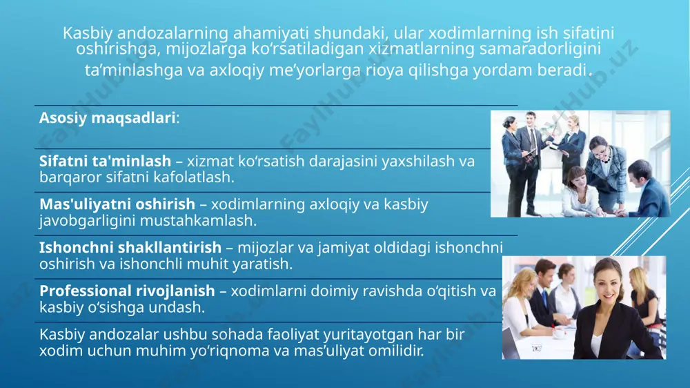 universiteti. (2017). ijtimoiy ish: nazariy va amaliy asoslar. toshkent: tdui. shakirova, d. (2018). ijtimoiy ish xodimlarining kasbiy axloqiy andozalari. tashkent: o‘zbekiston respublikasi adliya vazirligi nashriyoti. suleymanov, a. (2020). ijtimoiy ishda professional axloqiy normalar. tashkent: o‘zbekiston davlat universiteti. world health organization (who). (2020). ethical principles and professional standards for social work. geneva: who. galkin, m. (2019). professional standards for social workers: international guidelines. moscow: social work publishing house. u.s. national association of social workers (nasw). (2017). code of ethics of the national association of social workers. washington, d.c.: nasw press. image1.jpeg image2.jpeg image3.jpeg image4.jpeg image5.jpeg image9.jpeg image6.jpeg image7.png image8.jpeg image10.jpeg image11.jpeg image12.png image13.png image14.jpeg image15.jpeg image16.jpeg image17.jpeg /docprops/thumbnail.jpeg