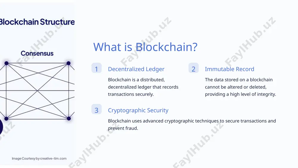 methods consume significant energy, raising environmental concerns. 6 future of blockchain 1 industry integration blockchain is expected to permeate industries like logistics, real estate, and voting systems. 2 enhanced privacy advancements in privacy-focused blockchains are foreseen, boosting user data protection. 7 conclusion transformative potential blockchain technology has the potential to transform various sectors through its unique benefits. ongoing evolution with ongoing research and development, blockchain is expected to address its current limitations. 8 image1.png image2.png image3.png image4.png image5.png image6.png image7.png image8.png image9.png image10.png image11.png image12.png image13.png image14.png