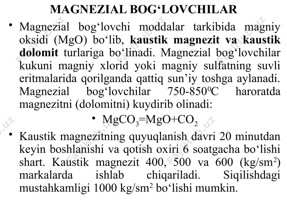 kaustikmagnezit va dalomit xomashyosi - Page 5